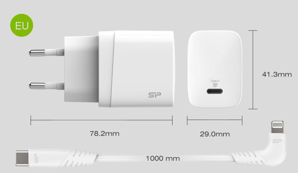 Silicon Power Boost Charger QM10 Combo gyorstöltő Type-C - Lightning kábellel (SP18WASYQM10L0CW) Silicon Power Boost Charger QM10 Combo gyorstöltő Type-C - Lightning kábellel (SP18WASYQM10L0CW)