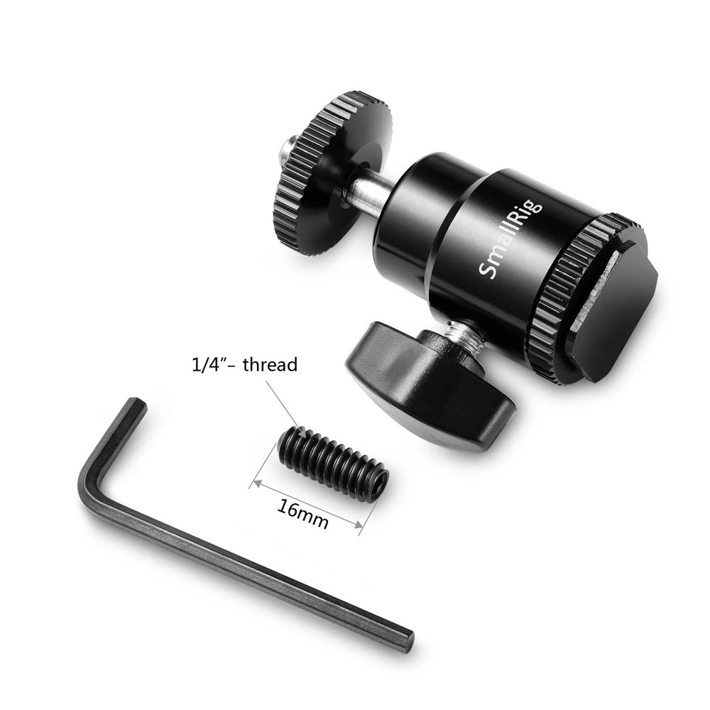 SMALLRIG New 1/4" Camera Hot shoe mount w/ additional 1/4" screw  