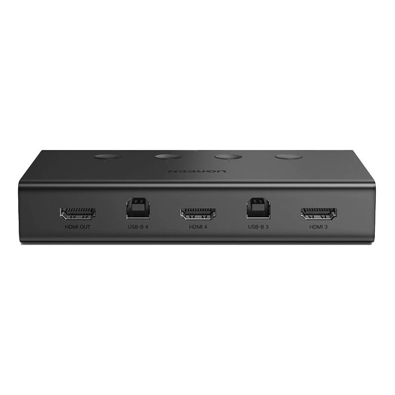 Ugreen 70439 KVM switch 4x HDMI, 4x USB, 4x USB-B, 4K 60Hz (black)