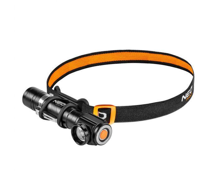 Neo Tools 99-026 Fejlámpa+zseblámpa 2az1-ben tölthető USB 800lm CREE XML-T6 LED 10W
