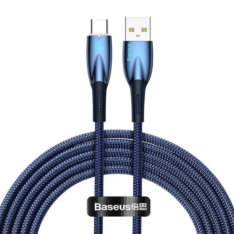 Baseus Glimmer Series USB USB-C 100W 2m kék (CADH000503)