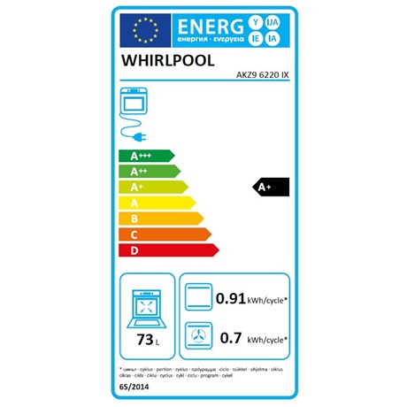 Whirlpool AKZ9 6220 IX SÜTŐ BEÉPÍTHETŐ ELEKTROMOS