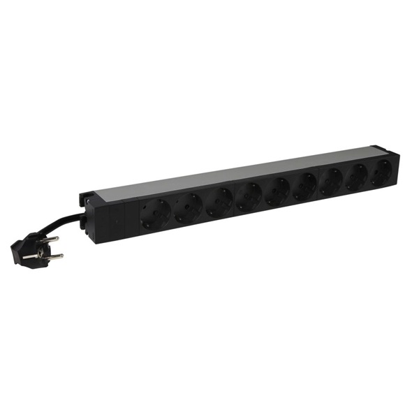 Legrand rack elosztósor 1U 19" 9 aljzat jelzőlámpás (646821)