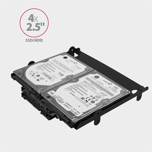 Axagon RHD-435 4x2.5"->5.25" beépítő keret fekete