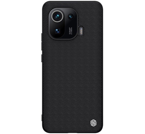 NILLKIN TEXTURED műanyag telefonvédő (érdes felület, közepesen ütésálló, szilikon keret, 3D minta) FEKETE [Xiaomi Mi 11 Pro 5G]