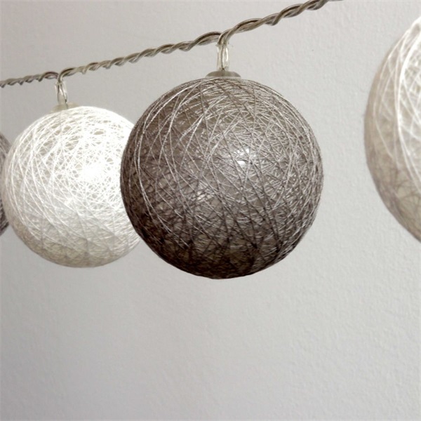 IRIS Gömb alakú 6cm/színes fonott/3m/szürke-fehér/20db LED-es/USB-s fénydekoráció (104-30) IRIS Gömb alakú 6cm/színes fonott/3m/szürke-fehér/20db LED-es/USB-s fénydekoráció (104-30)