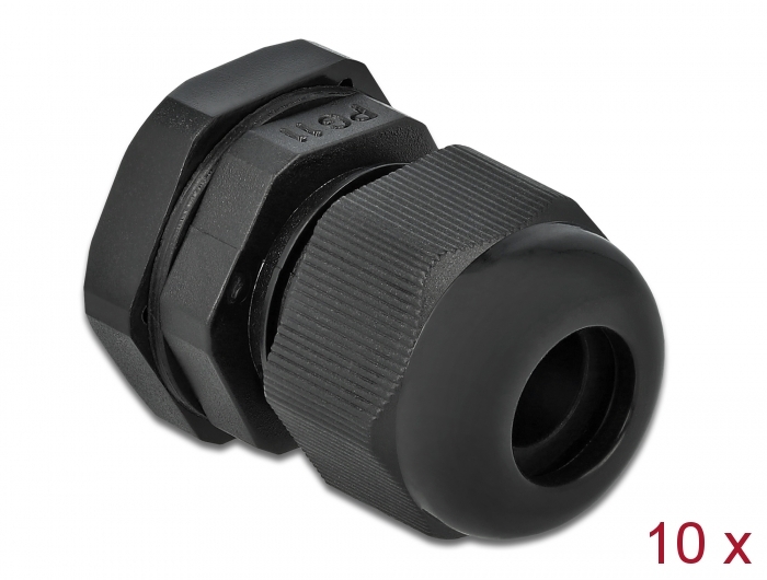 Delock PG11 tömszelence 10 db. fekete (60196)