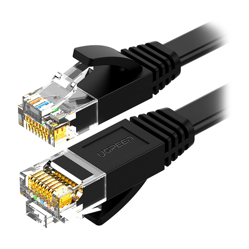 Ugreen NW102 Cat.6 RJ45 kábel 30 m  lapos Fekete