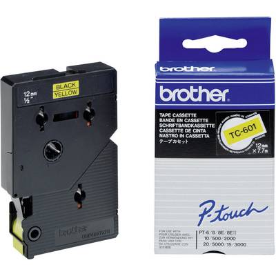 Feliratozó szalag Brother TC-601 Szalagszín: Sárga Szövegszín: Fekete 12 mm 7.7 m Feliratozó szalag Brother TC-601 Szalagszín: Sárga Szövegszín: Fekete 12 mm 7.7 m