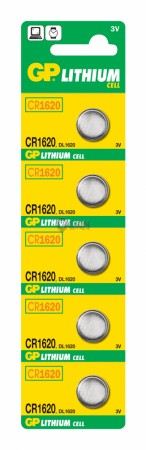 GP 3V CR Lithium gombelem CR1620 (5db/blister) (GPCR1620-7C5) GP 3V CR Lithium gombelem CR1620 (5db/blister) (GPCR1620-7C5)