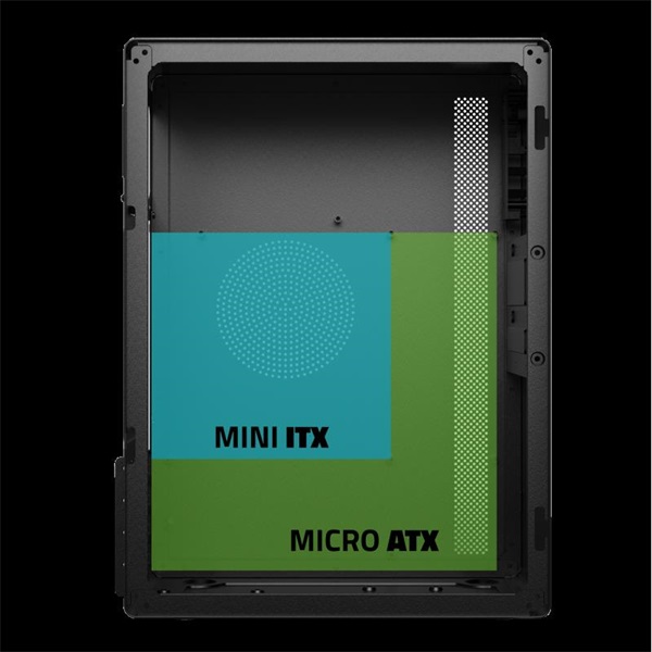 Advance OPTIMA Black MicroATX, USB2.0+USB3.0 Számítógépház  Fekete 