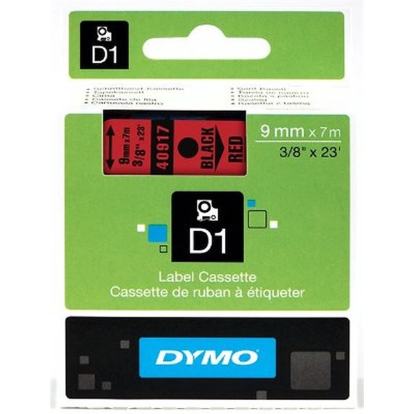 Dymo D1 9mmx7m fekete/piros feliratozógép szalag Dymo D1 9mmx7m fekete/piros feliratozógép szalag