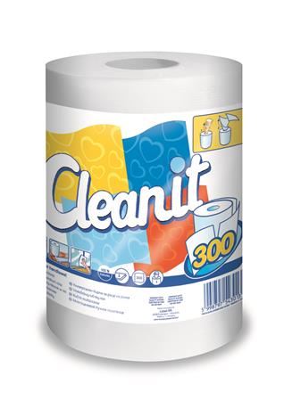 Lucart Cleanit 300 univerzális törlőkendő, tekercses fehér (852347)