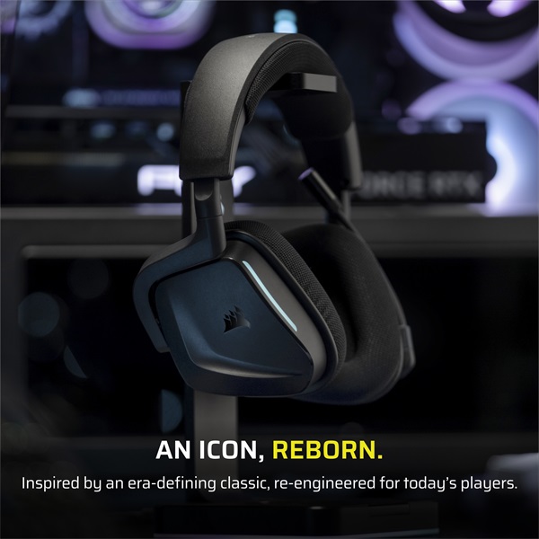 CORSAIR Vezeték Nélküli Headset VOID v2 Wireless Gaming Headset Dolby Atmos carbon