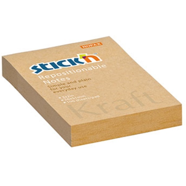 Stick`N KraftNotes 76x51mm 100lap öntapadós natúr jegyzettömb Stick`N KraftNotes 76x51mm 100lap öntapadós natúr jegyzettömb