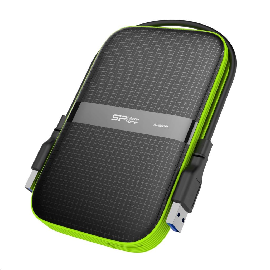 5TB 2,5" Silicon Power Armor A60 USB 3.1 külső winchester fekete-zöld (SP050TBPHDA60S3K)