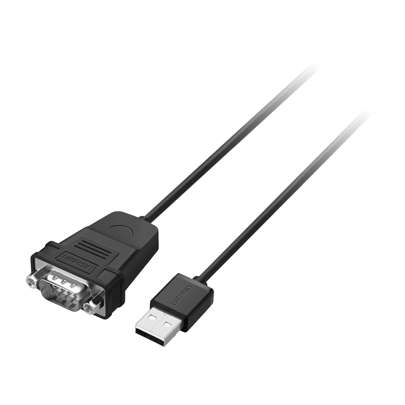 Ugreen CR104 3 m USB-DB9/RS-232 kábel Fekete