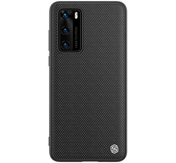 NILLKIN TEXTURED műanyag telefonvédő (érdes felület, közepesen ütésálló, szilikon keret, 3D minta) FEKETE [Huawei P40]
