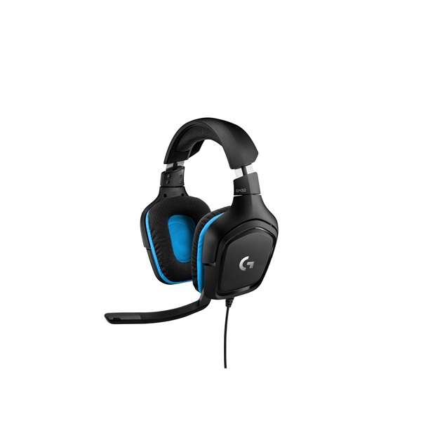 Logitech G432 7.1 Gaming headset fekete-kék (981-000770)
