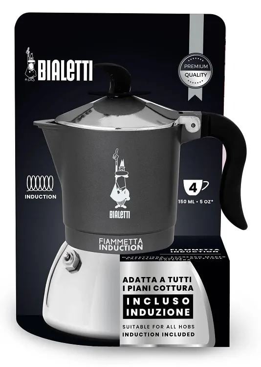 Bialetti Fiammetta Indukciós 4 adagos kávéfőző szürke (7145)