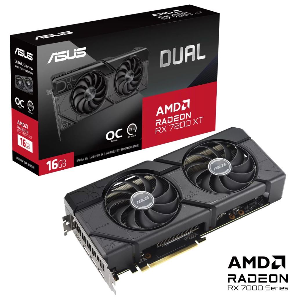 ASUS Radeon RX 7800 16GB Dual OC Edition videokártya 