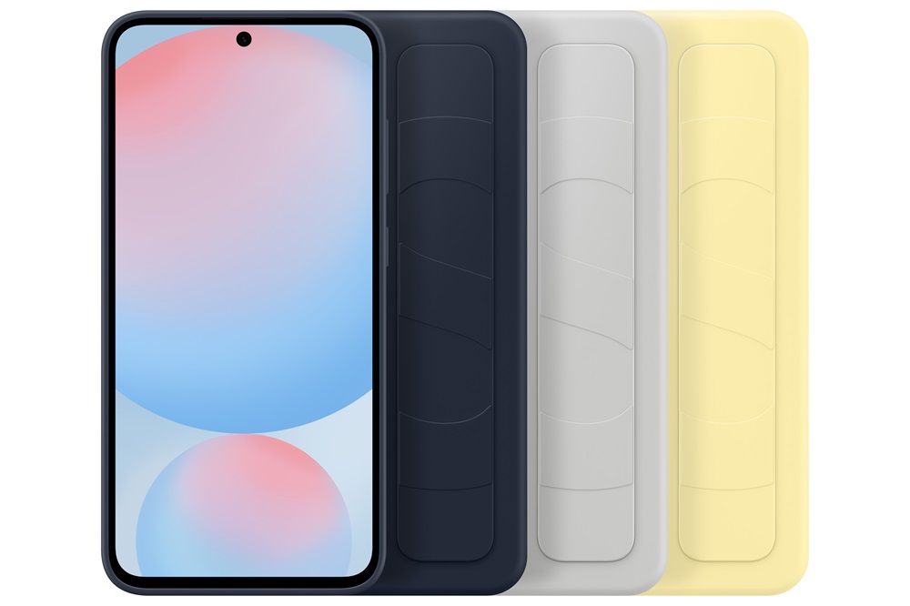 Samsung Galaxy S24 FE álló tok szíjjal szürke