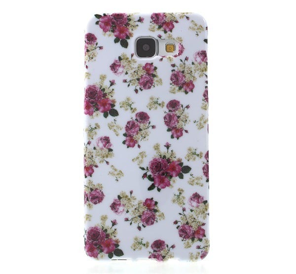 Szilikon telefonvédő (bazsarózsa minta) FEHÉR [Samsung Galaxy A5 (2016) SM-A510F]