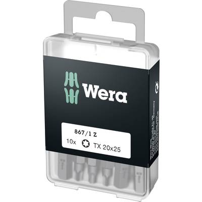 Torx bit T 20 Wera 867/1 Z DIY SiS Szerszámacél Ötvözött, Kemény edzett D 6.3 10 db Torx bit T 20 Wera 867/1 Z DIY SiS Szerszámacél Ötvözött, Kemény edzett D 6.3 10 db