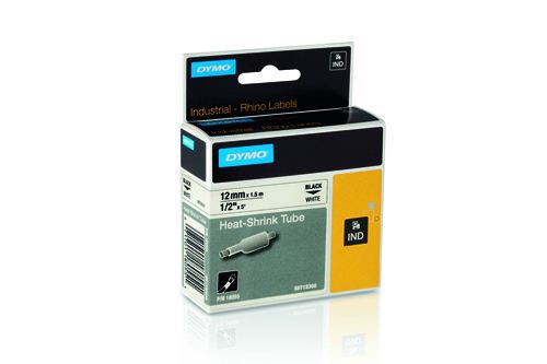DYMO LM "D1" Feliratozógép szalag nylon 12 mm fekete-fehér (16957)