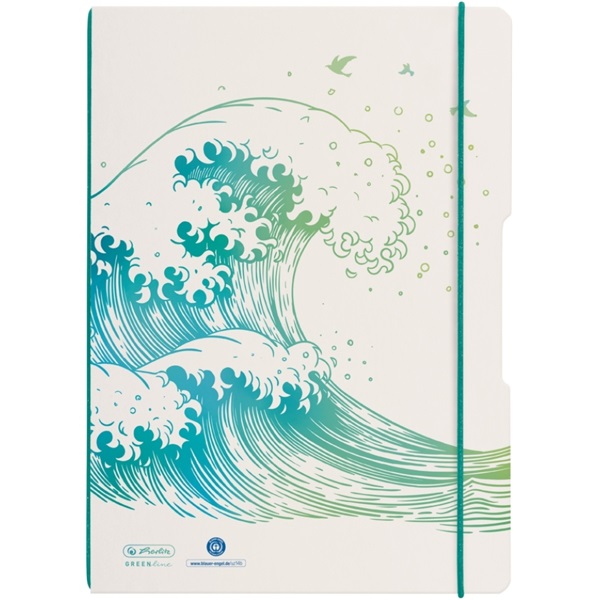 Herlitz GREENline Hullám my.book flex A4 40 kockás + 40 vonalas lapos füzet Herlitz GREENline Hullám my.book flex A4 40 kockás + 40 vonalas lapos füzet