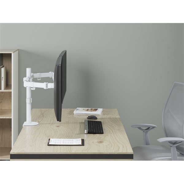 Equip    650167  13"-27"  2 monitor  dönthető forgatható Monitor Asztali konzol Fehér 