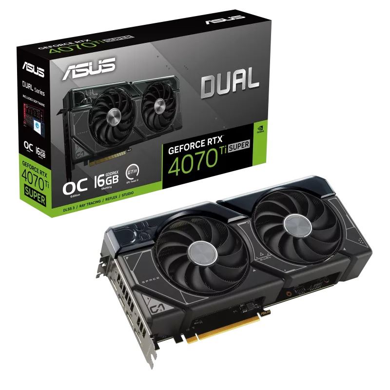ASUS GeForce RTX 4070 Ti SUPER 16GB Dual OC Edition videokártya