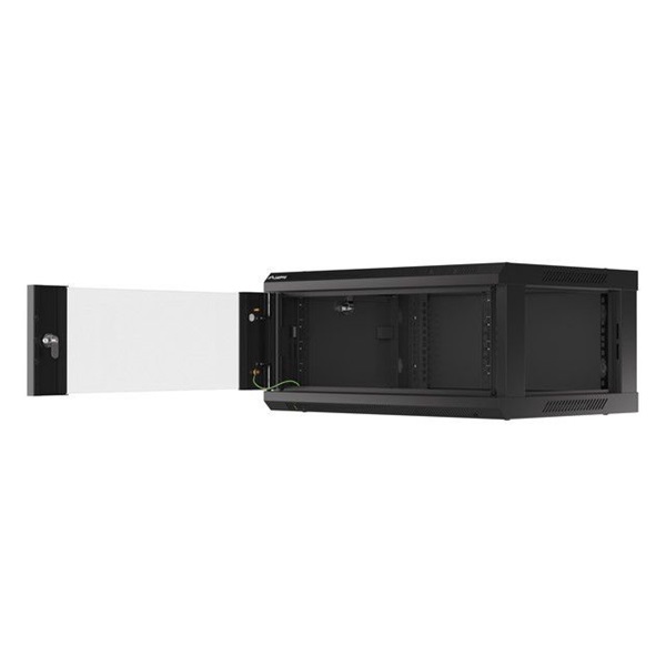Lanberg 4U 19" fali rack szekrény 600x450mm fekete (WF01-6404-10B)