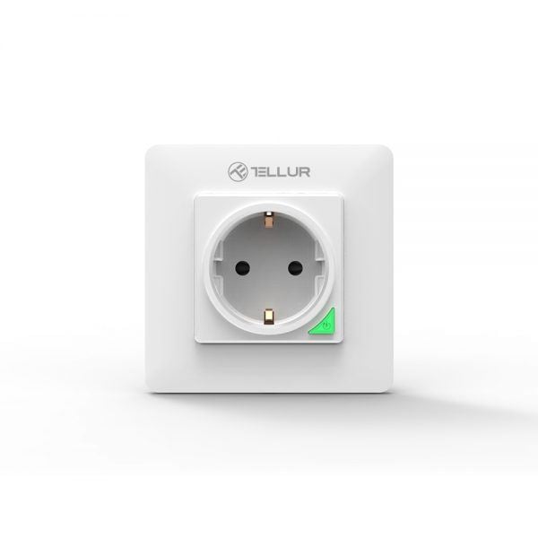 Tellur WiFi Wall Plug 3000W 16A okos konnektor fehér (TLL331321) Tellur WiFi Wall Plug 3000W 16A okos konnektor fehér (TLL331321)