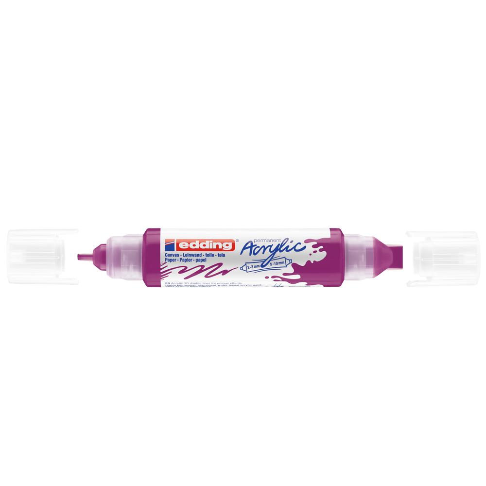 Edding Akril marker 2-3mm, és 5-10mm, 3D kétvégű  5400 lila (7580247012)