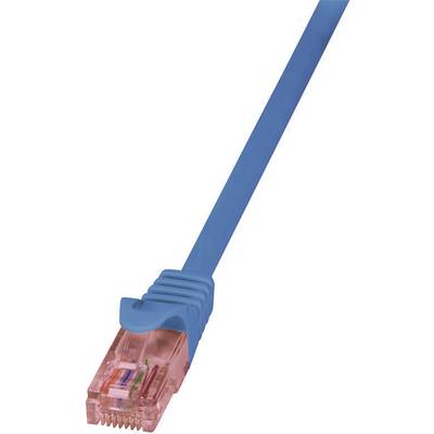 RJ45 Hálózati csatlakozókábel, lángálló, CAT 6 U/UTP [1x RJ45 dugó - 1x RJ45 dugó] 2 m, kék LogiLink