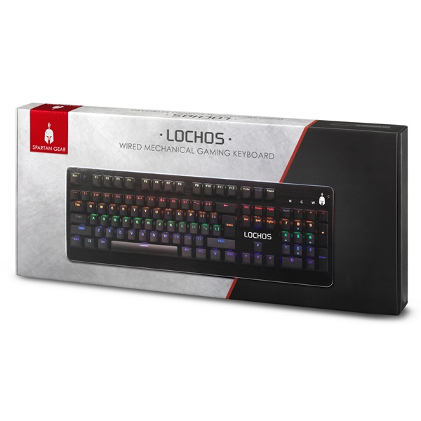 Spartan Gear Lochos Wired Mechanical Gaming Billentyűzet Fekete UK