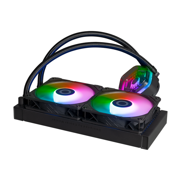 COOLER MASTER CPU hűtő MASTERLIQUID 240 ATMOS (vízhűtés), 2 Ventilátoros, ARGB Gen2, fekete