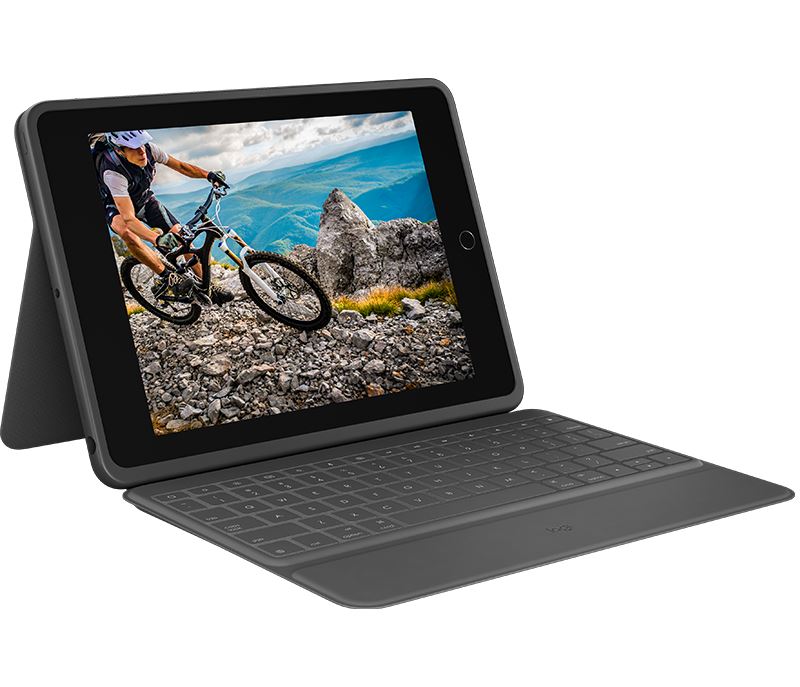 Logitech Rugged Folio iPad (7. gen) 10.2" tok + angol UK billentyűzet szürke (920-009319) Logitech Rugged Folio iPad (7. gen) 10.2" tok + angol UK billentyűzet szürke (920-009319)