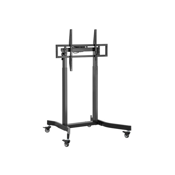 Equip 650631  55"-100" álló dönthető állítható magasság  gurulós motoros Max.:120kg Fekete TV állvány  