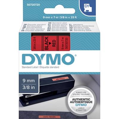 DYMO feliratozószalag D1, 9mm, piros/fekete, S0720720 DYMO feliratozószalag D1, 9mm, piros/fekete, S0720720