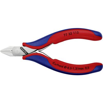 Elektronikai oldalcsípőfogó, lágy/közepes/kemény huzal max.: O 1,3/1/0,5 mm, Knipex 77 32 115 Elektronikai oldalcsípőfogó, lágy/közepes/kemény huzal max.: O 1,3/1/0,5 mm, Knipex 77 32 115