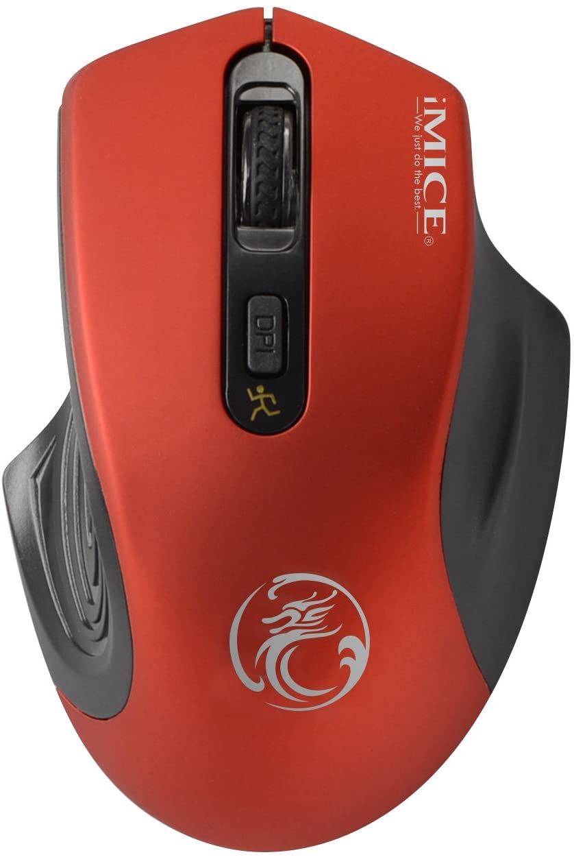 iMice E-1800 vezeték nélküli optikai egér piros-fekete iMice E-1800 vezeték nélküli optikai egér piros-fekete