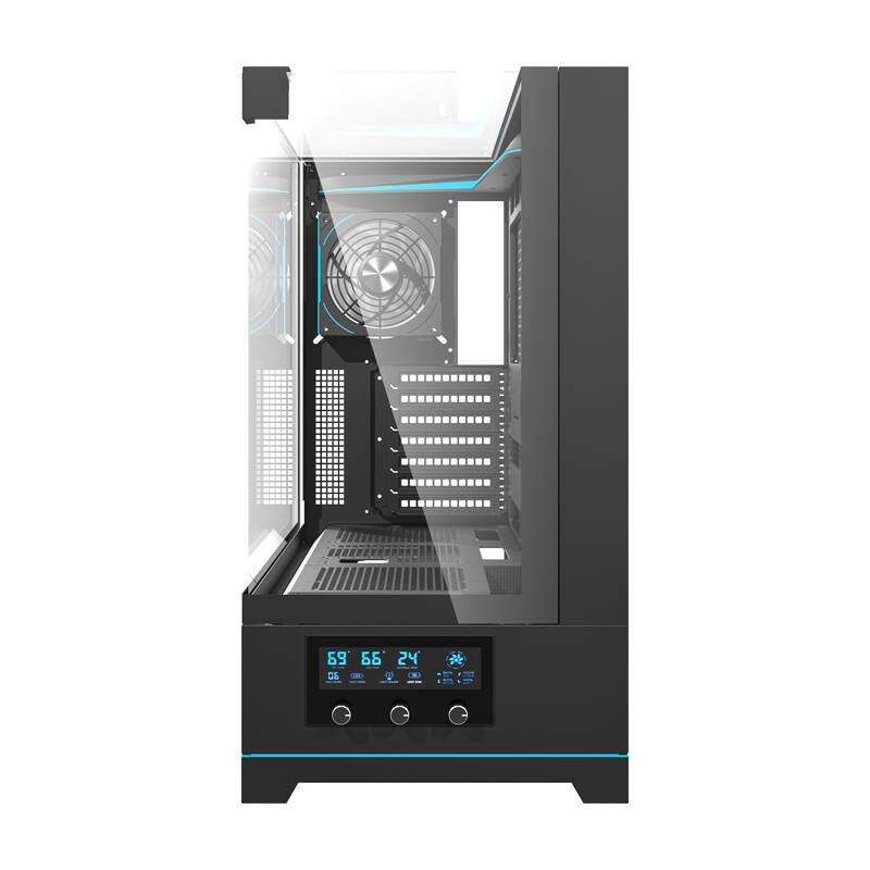 Darkflash DY450 PRO számítógépház + 1 ventilátor Fekete 