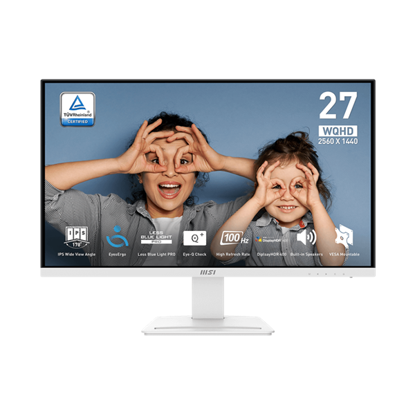 MSI Business PRO MP273QW E2 27" WQHD   IPS 100Hz Monitor Fehér