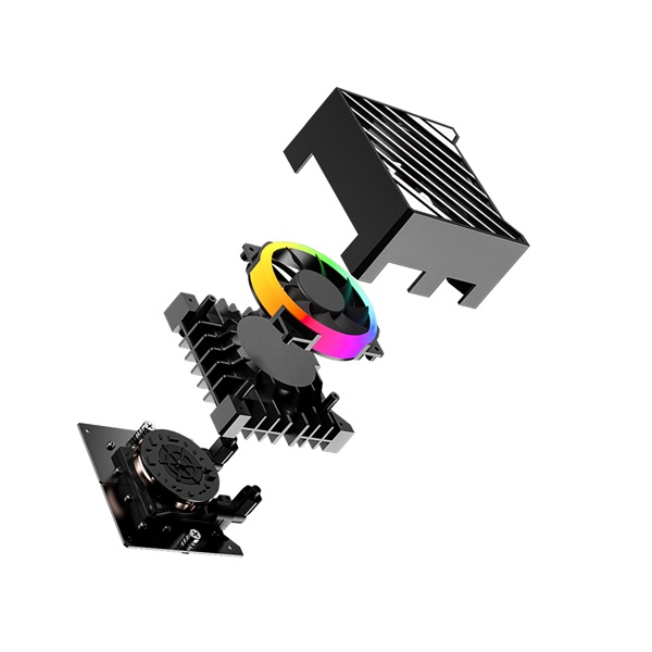 ID-Cooling CPU Water Cooler - DASHFLOW 360 XT (25dB; max. 144,41 m3/h; 3x12cm, fekete)