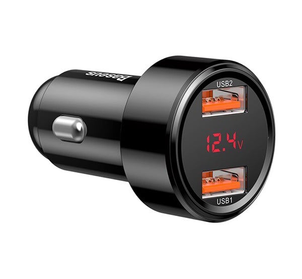 BASEUS MAGIC autós töltő 2 USB aljzat (5V / 3000mA, 45W, gyorstöltés támogatás, LED kijelző) FEKETE (CCML20A-01) BASEUS MAGIC autós töltő 2 USB aljzat (5V / 3000mA, 45W, gyorstöltés támogatás, LED kijelző) FEKETE (CCML20A-01)