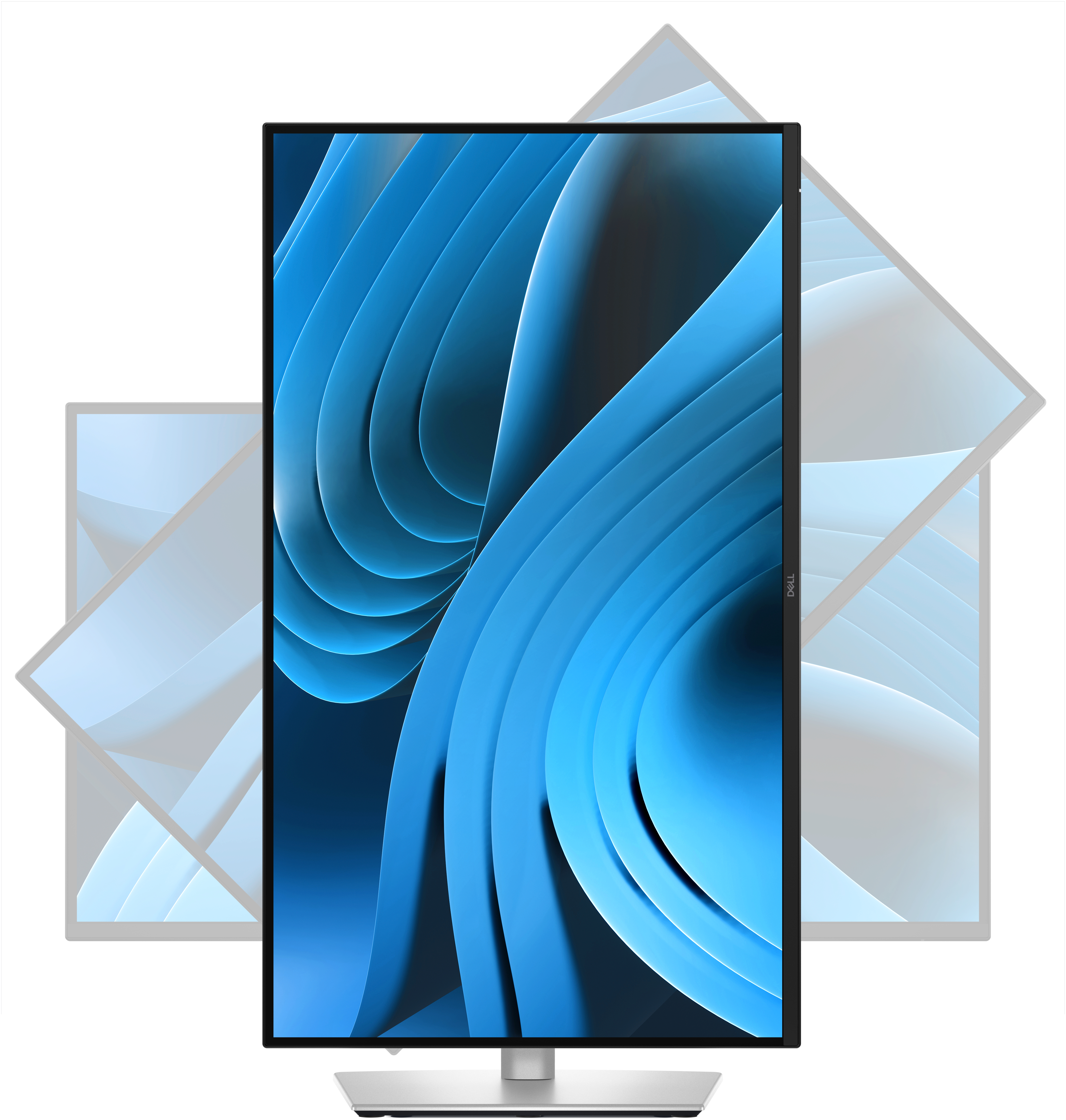 DELL  27" Pro Plus  P2725QE Monitor - 3840x2160, 4K, LED, IPS, 100Hz, 5ms, LAN,  Pivot Fekete-ezüst
