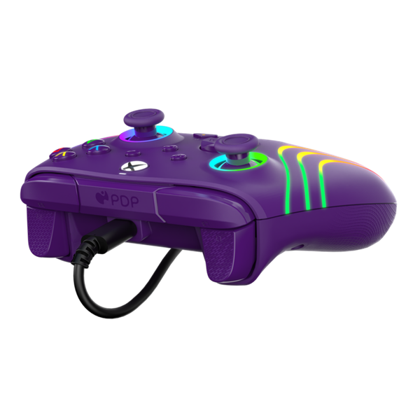 PDP Afterglow Wave Xbox Series X|S/Xbox One/PC RGB LED lila vezetékes kontroller PDP Afterglow Wave Xbox Series X|S/Xbox One/PC RGB LED lila vezetékes kontroller