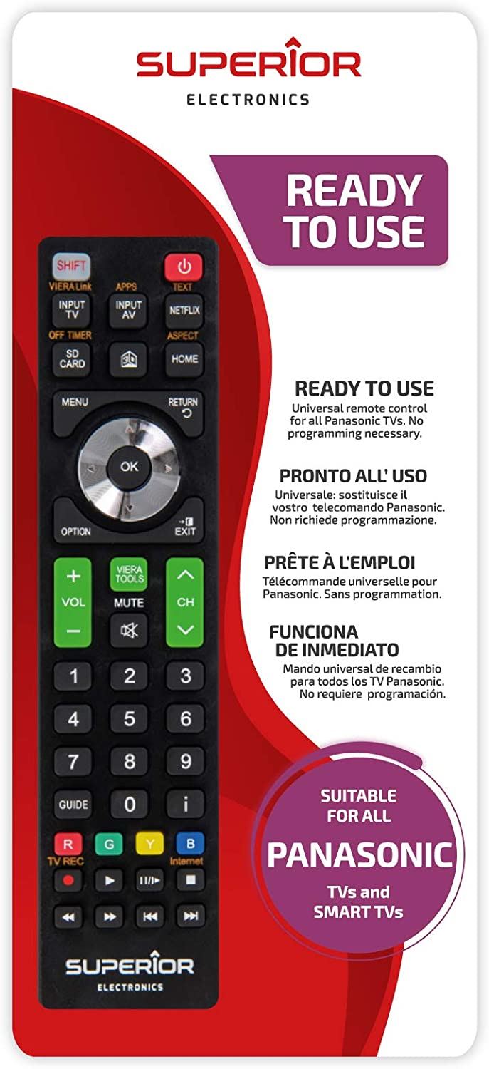 Superior Electronics SUPTRB011 univerzális távirányító Panasonic TV / Smart TV-khez